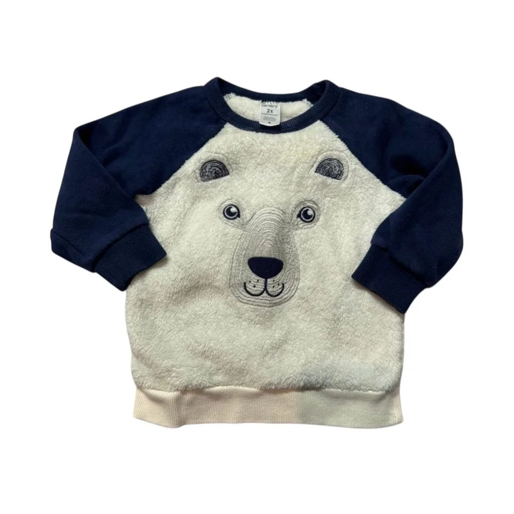 Carter's Navy and Cream‎ Polar Bear Sweater